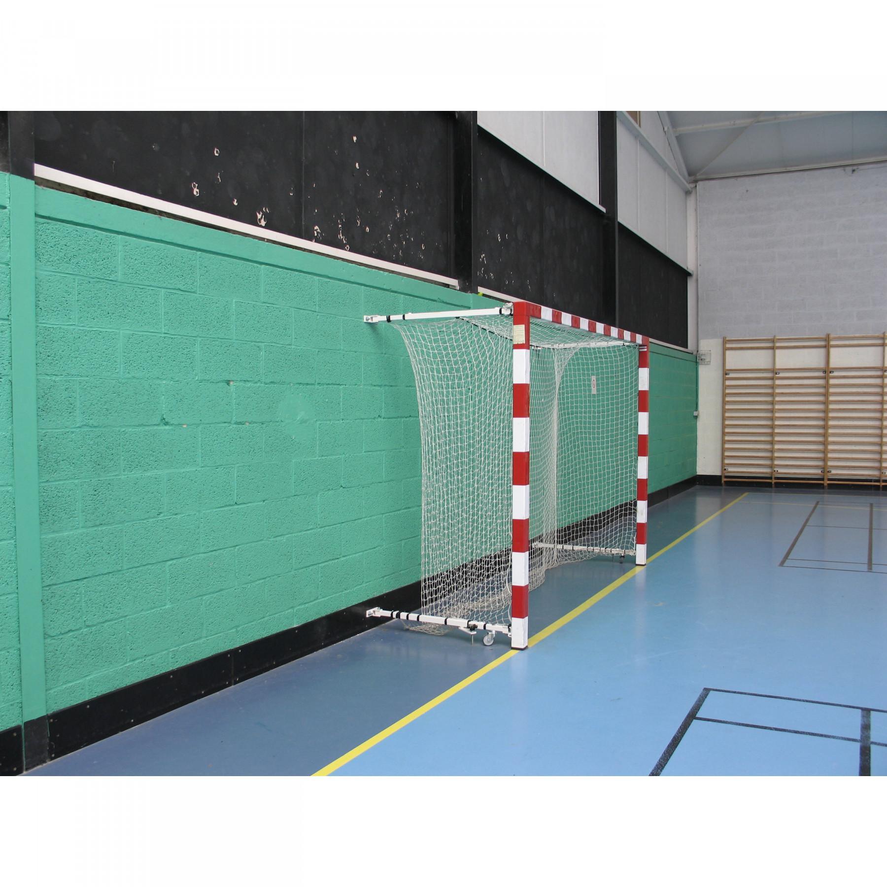 Coppia di porte da pallamano in alluminio, pieghevoli a muro da 1,40 a 2,10m Sporti France