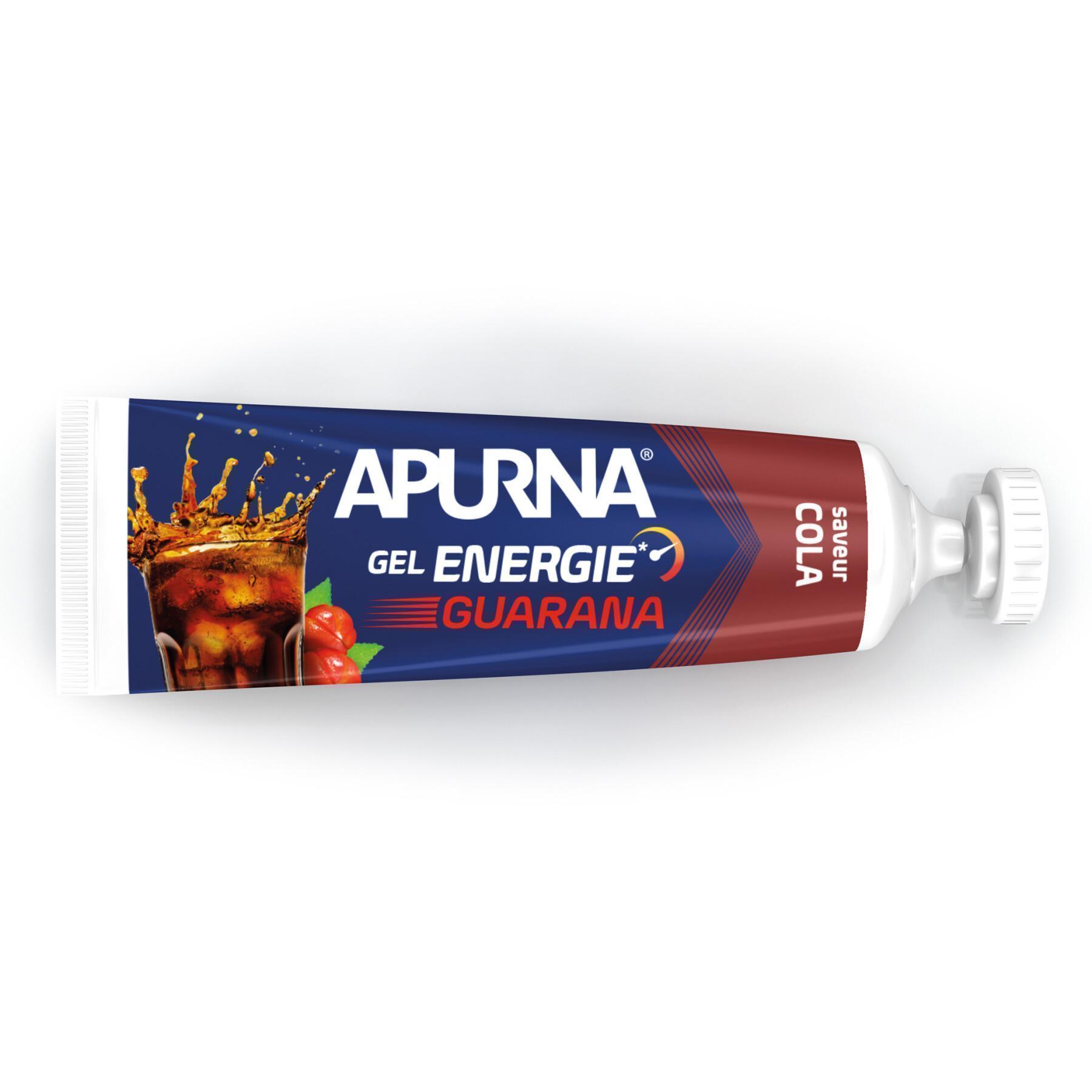 Confezione da 25 gel Apurna Energie guarana cola - 35g