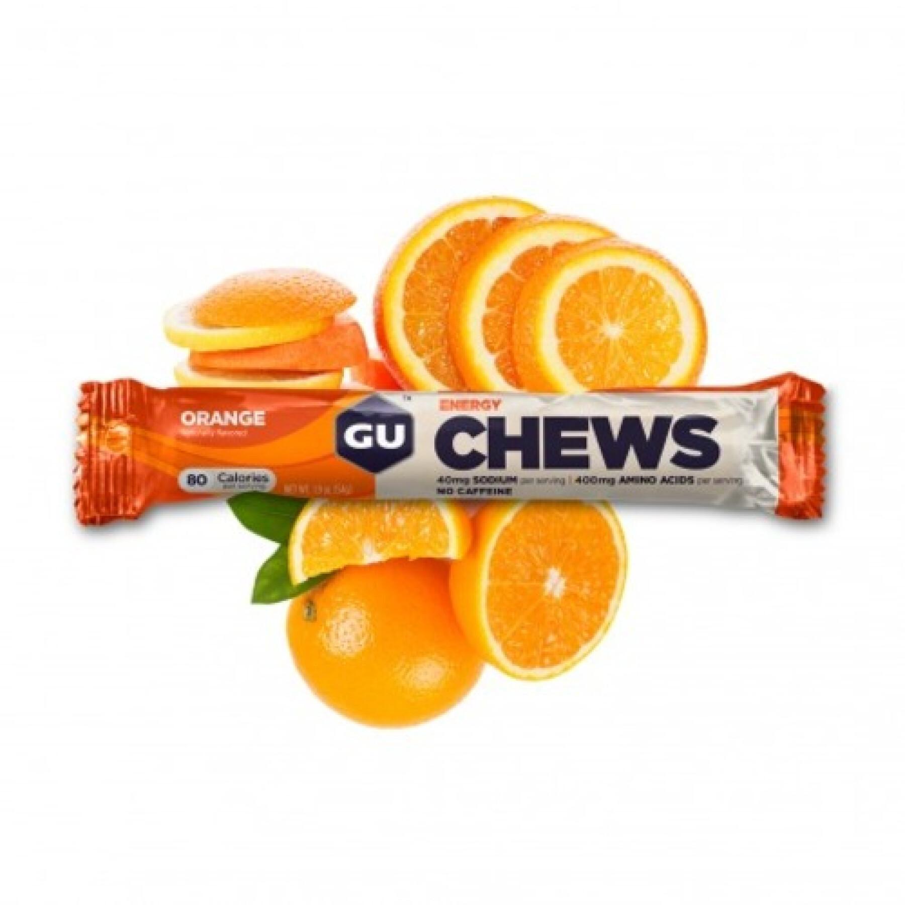 8 gomme da masticare Gu Energy orange (x18)