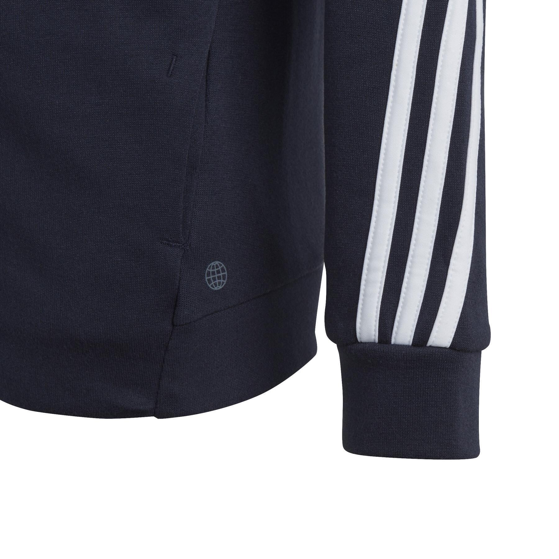 Giacca della tuta con cappuccio per bambini con zip adidas 3-Stripes Future Icons