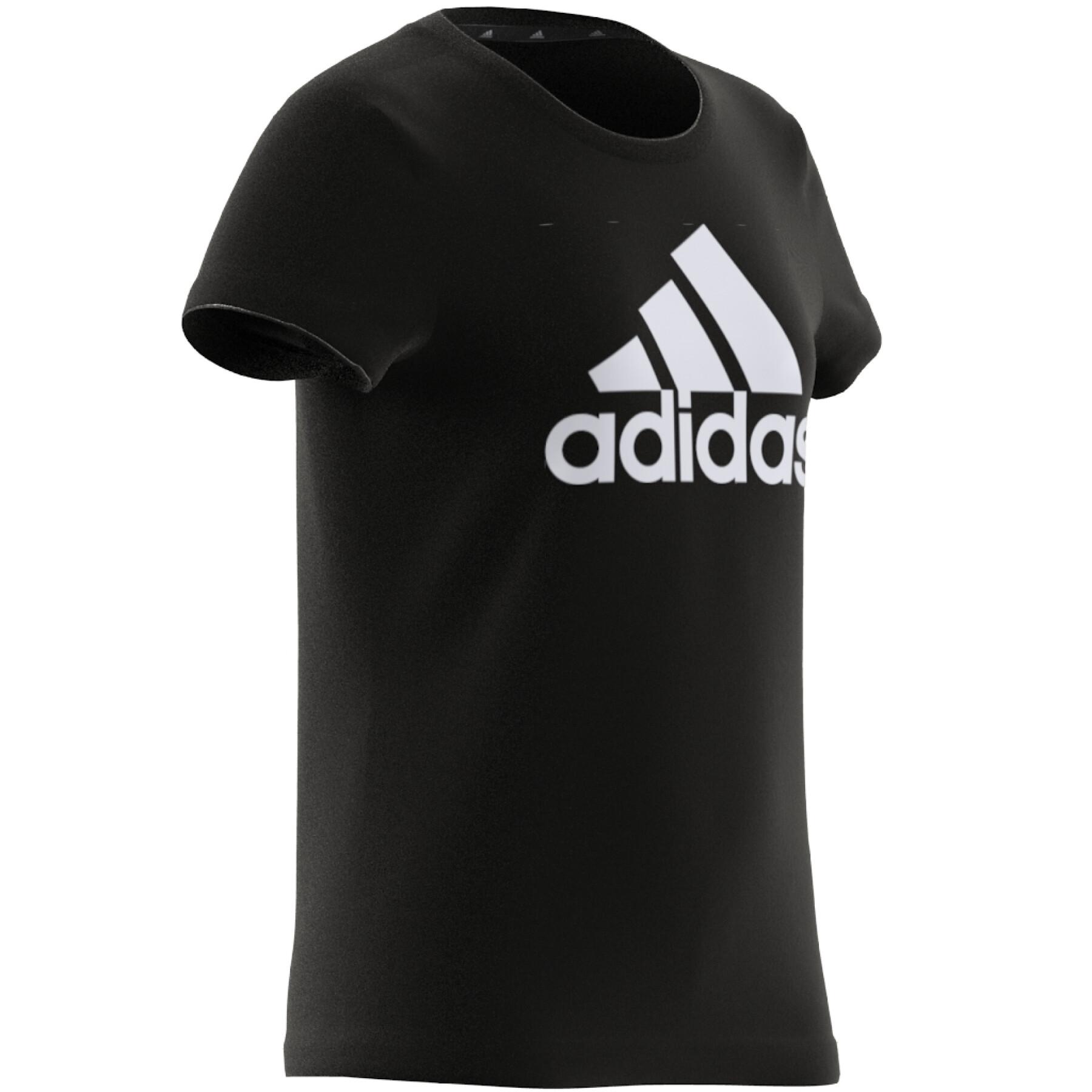 T-shirt cotone taglie comode logo da bambina Adidas Essentials