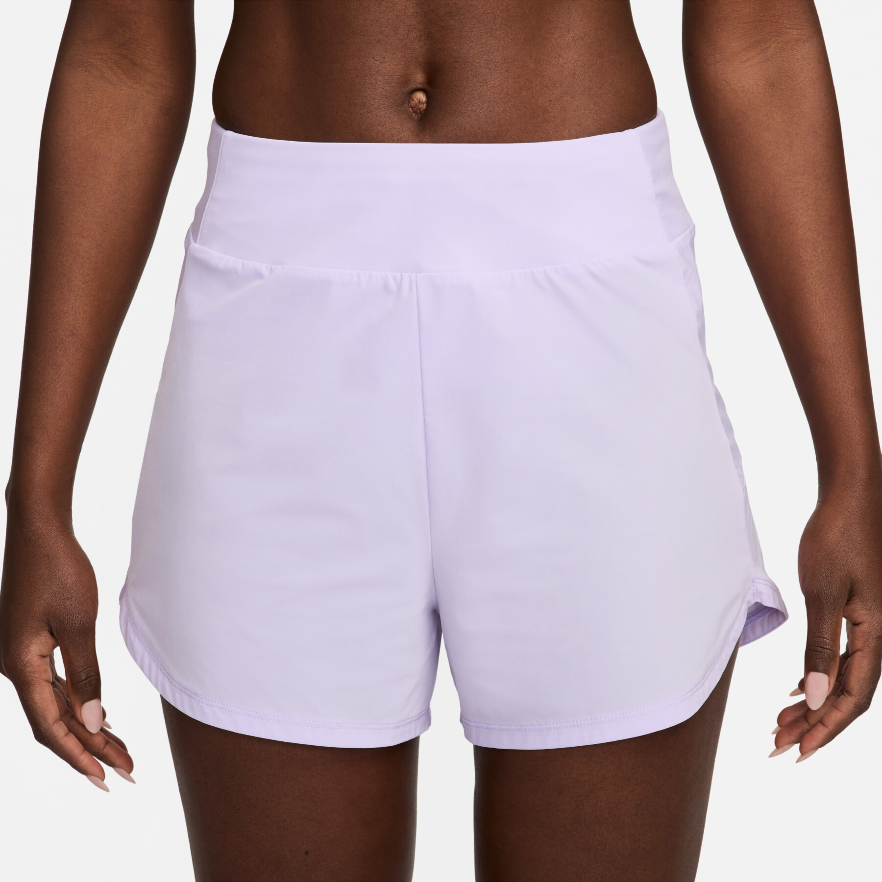 Pantaloncini da donna a vita media con sottopantaloncino integrato Nike Bliss Dri-FIT