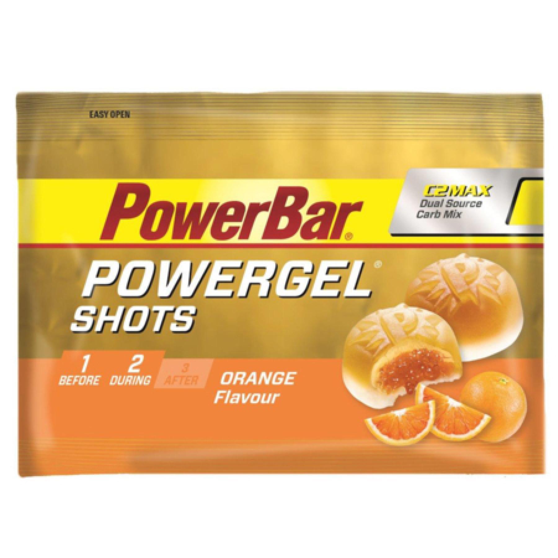 Confezione da 16 shot di powergel PowerBar - Orange
