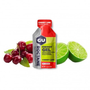 Confezione da 24 gel roctane Gu Energy cerise/citron vert