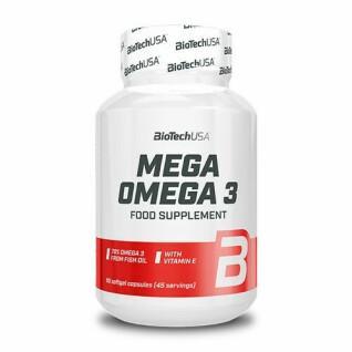 Confezione x 12 vitamina Biotech USA mega omega 3 - 90 Gélul