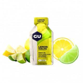 Confezione da 24 gel Gu Energy citron intense sans caféine